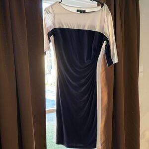 Ralph lauren Black and White Midi Dress